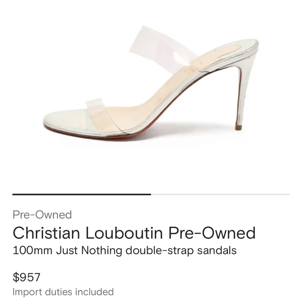 Christian Louboutin 100mm Just Nothing double-strap sandals - Picture 3 of 9